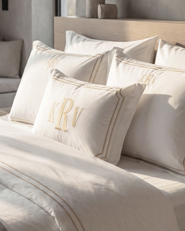 Декоративная наволочка Супериор (с личной монограммой)
