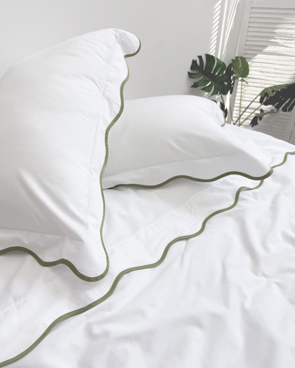 Постельное белье Jadore, White с простыней на резинке