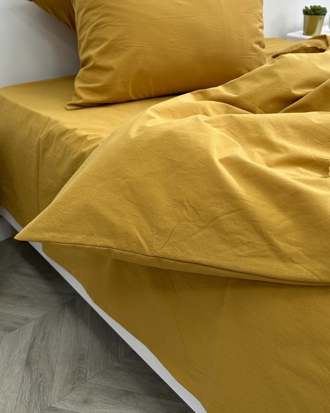 Постельное белье Mustard, washed cotton