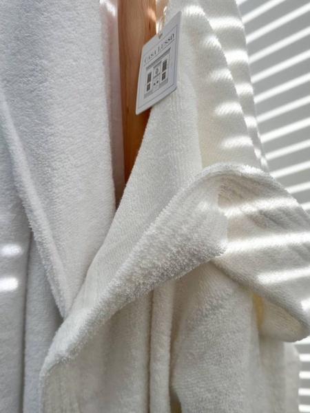 Халат из микрокоттона Opus Hooded, Белый