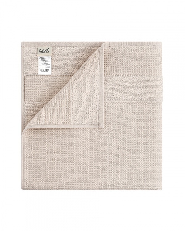 Полотенце двустороннее Truva, Бежевое