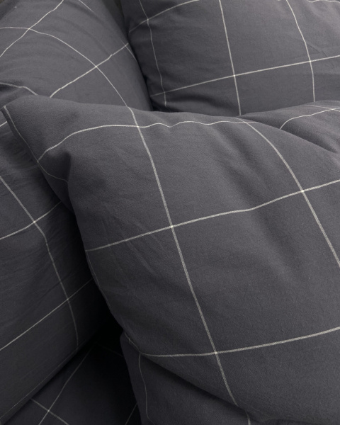 Наволочка Cozy Gray, washed cotton