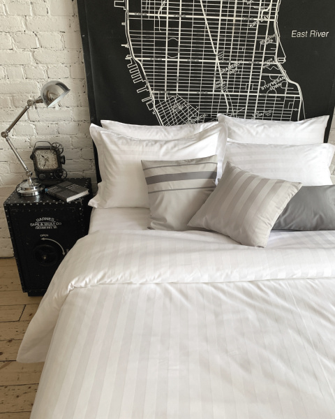 Пододеяльник Stripe White