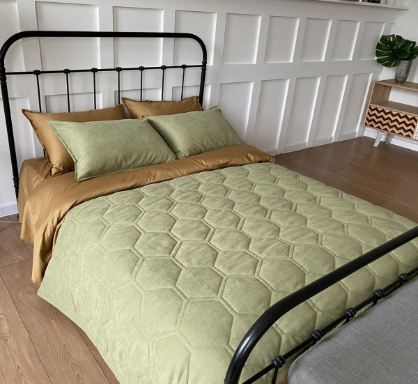 Покрывало Соты, олива