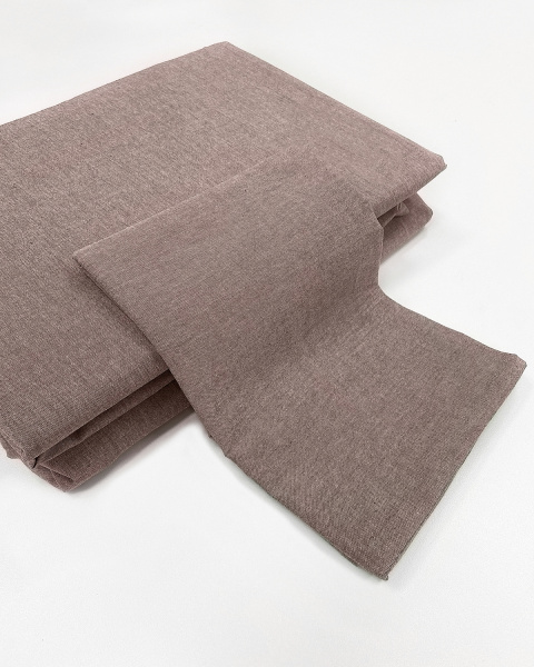 Простыня классическая Orchid Brown, washed cotton