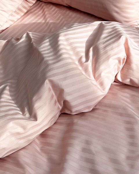 Постельное белье Stripe Salmon