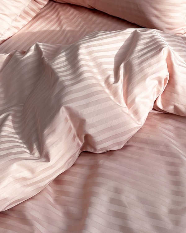 Постельное белье Stripe Salmon