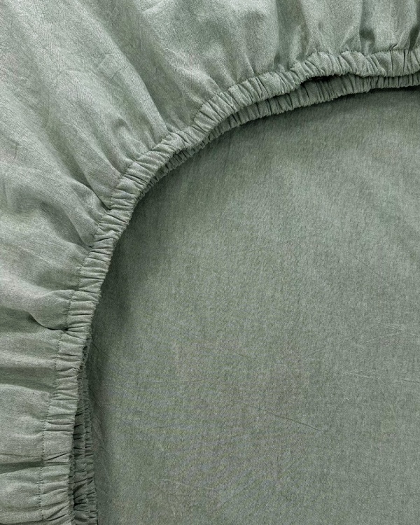 Простыня на резинке Oliva, washed cotton