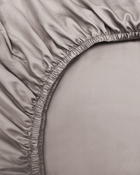 Постельное белье Tencel Taupe с простыней на резинке