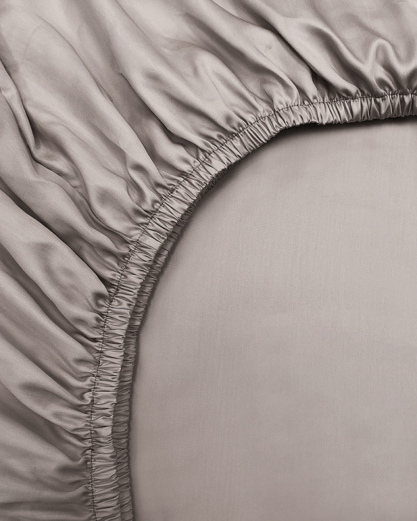 Простыня на резинке Tencel Taupe Простыня на резинке Tencel Taupe