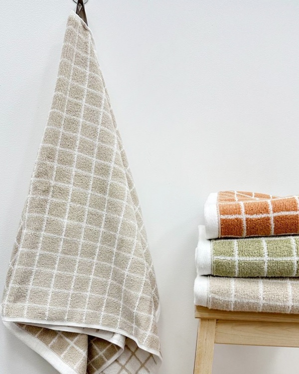 Полотенце из микрокоттона Frame, Бежевое