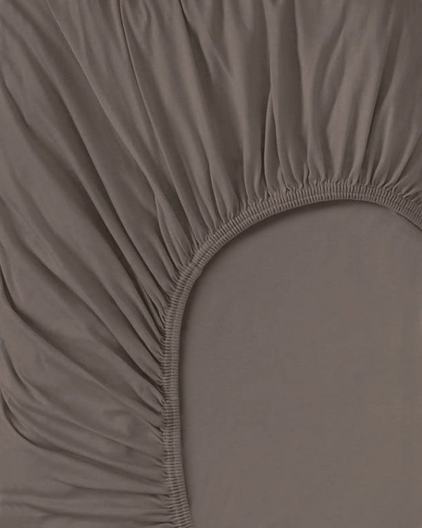 Простыня на резинке Трикотаж Taupe Простыня на резинке Трикотаж Taupe