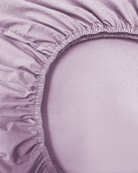 Постельное белье Berry Yogurt, washed cotton с простыней на резинке