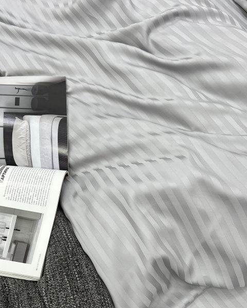 Постельное белье Stripe Grey tencel