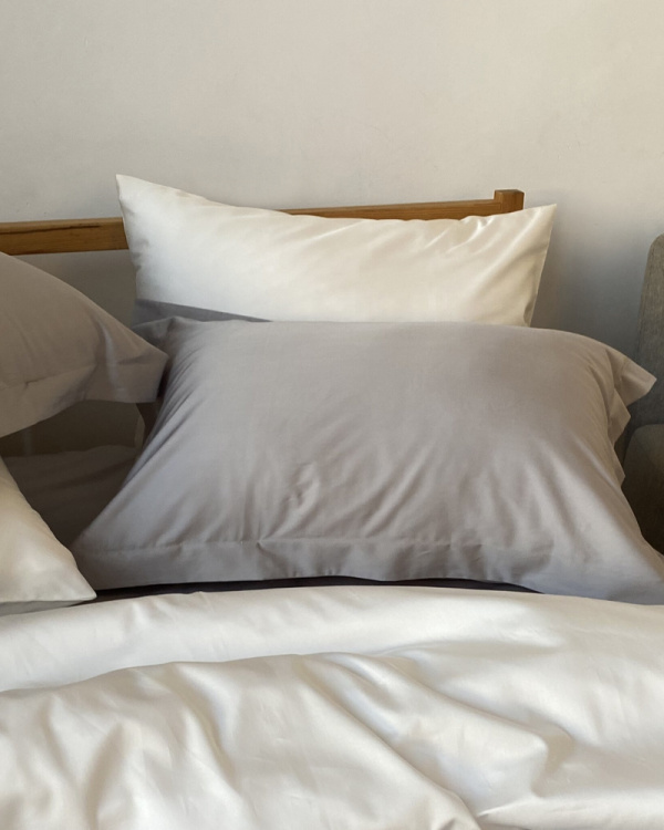 Наволочка тенсел с хлопком Grey-Milk