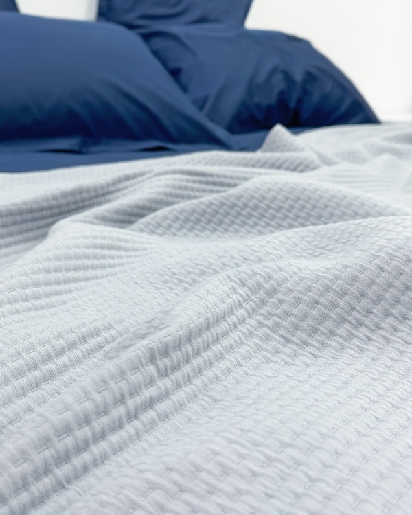 Покрывало-плед Cotton Moonlight Blue