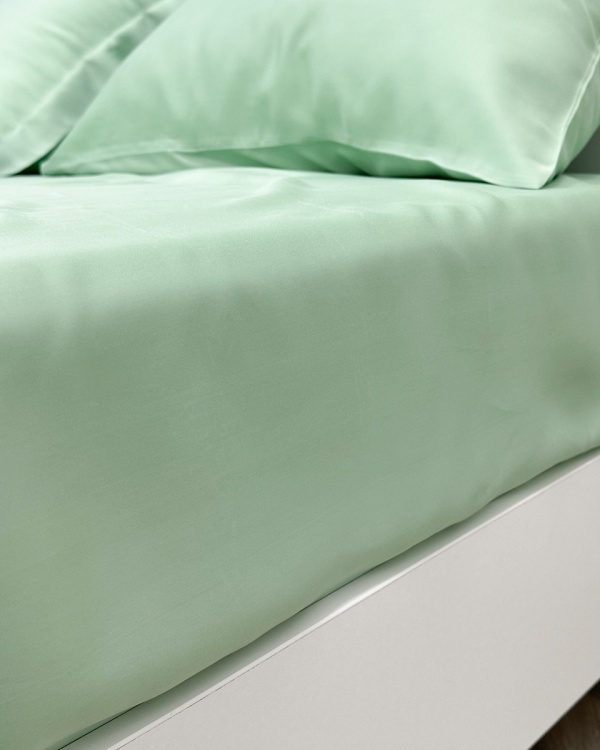Постельное белье Tencel Green с простыней на резинке