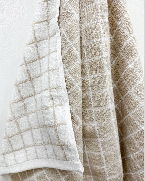 Полотенце из микрокоттона Frame, Бежевое