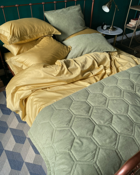 Покрывало Соты, олива