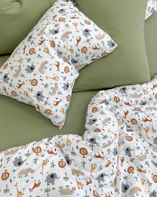 Постельное белье трикотаж Africa с простыней на резинке