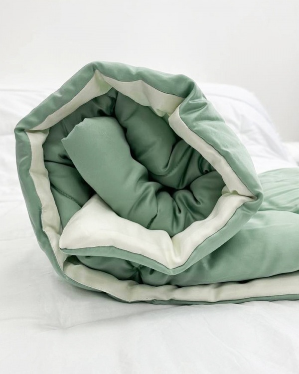 Tencel Green-Cream Одеяло-комфортер 110х140