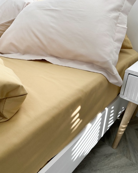 Постельное белье Peach Satin Honey-Merenga с простыней на резинке