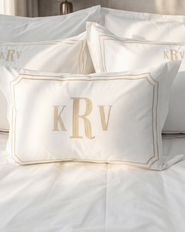 Декоративная наволочка Супериор (с личной монограммой)
