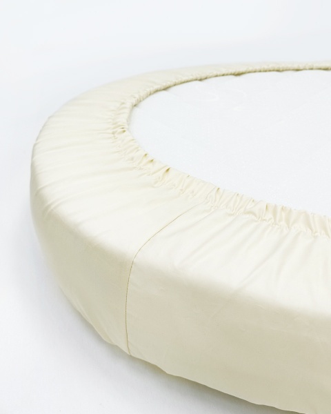 Постельное белье Cream Satin для круглой кровати
