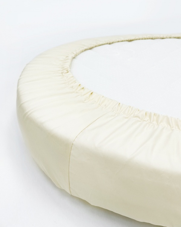 Постельное белье Cream Satin для круглой кровати