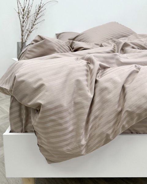 Постельное белье Stripe Taupe