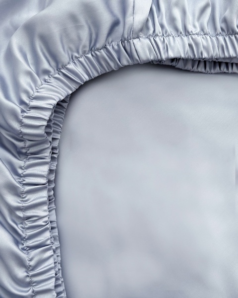 Постельное белье Tencel Moonligt blue с простыней на резинке