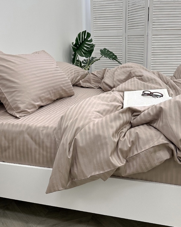 Постельное белье Stripe Taupe