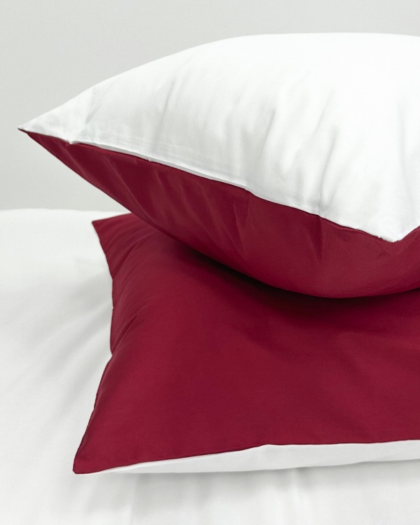 Две наволочки Bordo-White Lux 50х70