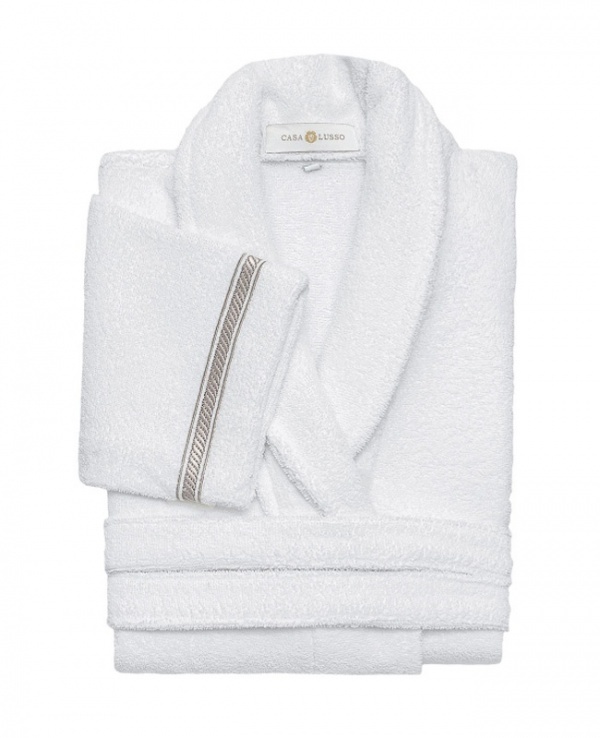 Халат из микрокоттона Lasso Shawcolor, Белый